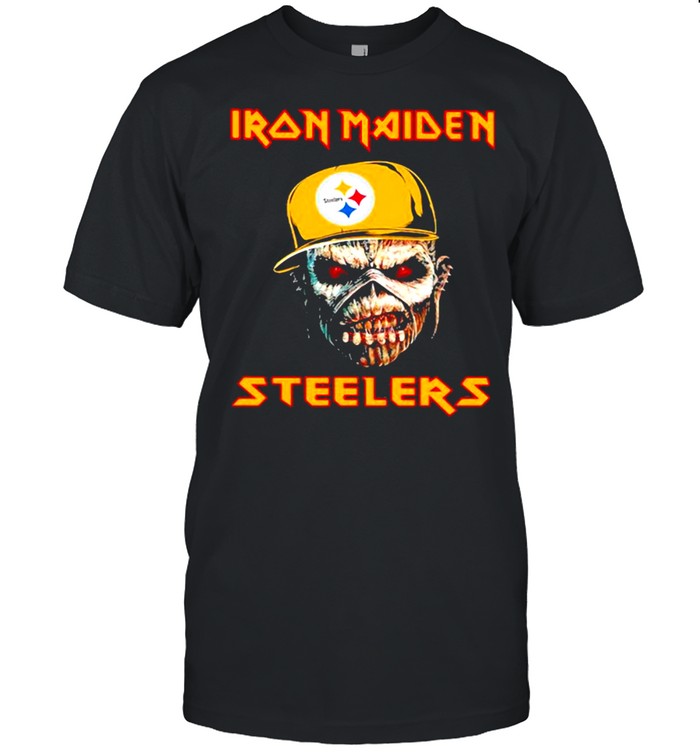 Iron Maiden Wear Hat Logo Steelers Football shirt