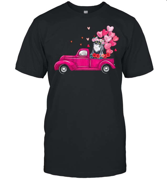 Cute Truck Cat Valentines Day Costume Boy Girl shirt