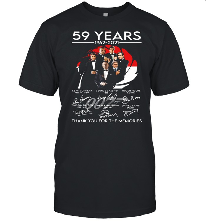 007 59 years 1962 2021 thank you for the memories signatures shirt Classic Men's T-shirt