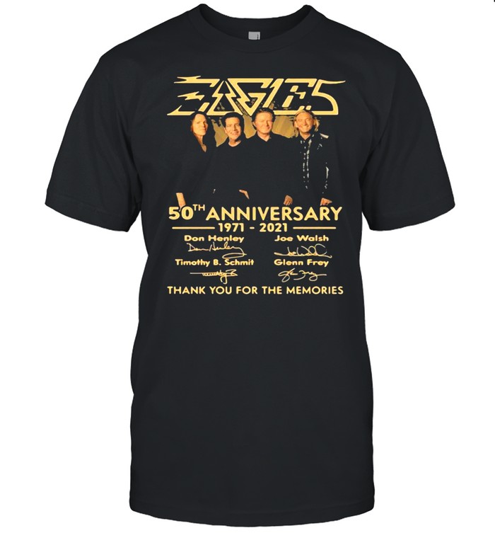 Eagles 50th Anniversary 1971 2021 Don Henley, Joe Walsh Timothy B. Schmit Signature shirt Classic Men's T-shirt