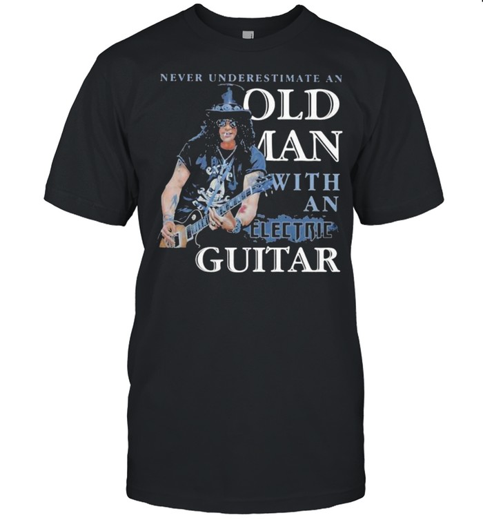 Never Underestimate An Old Man With An Electric Guitar shirt Classic Men's T-shirt