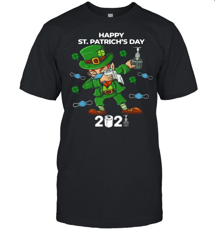 Dabbing Happy St Patricks Day 2021 shirt