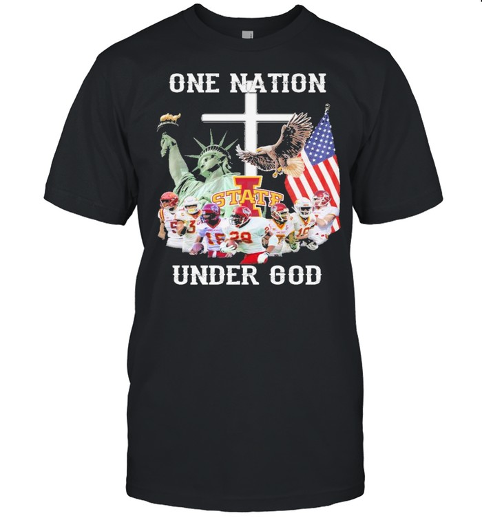 Iowa State Cyclones one nation under god American flag 2021 shirt