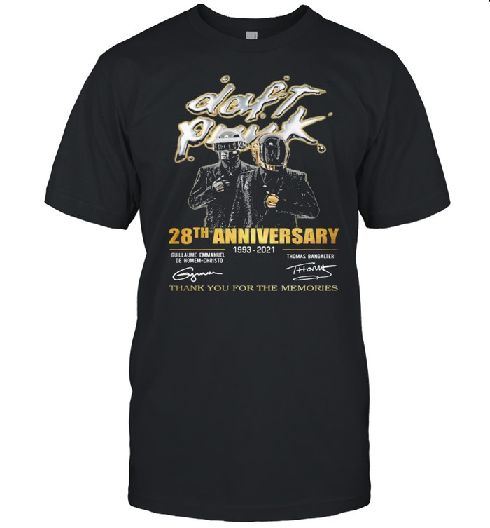 Daft Punk 18th Anniversary 1993 2021 Thanks For The Memories Signature shirt