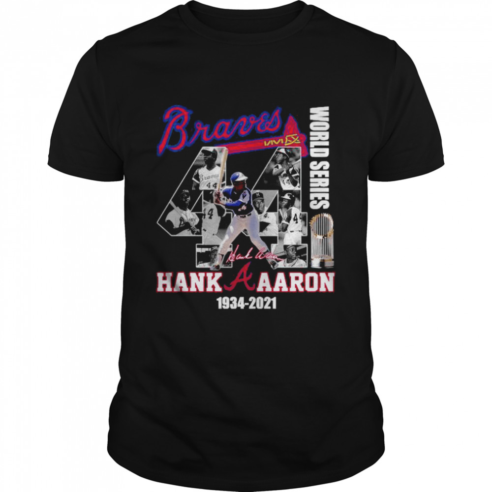 The Hank Aaron 1934 2021 Braves World Series Champions Signature shirt Classic Men's T-shirt
