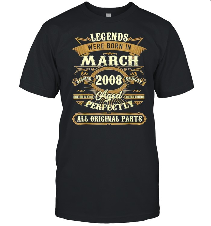 Legends Were Born In March 2008 13th Birthday Gift Tee  Classic Men's T-shirt