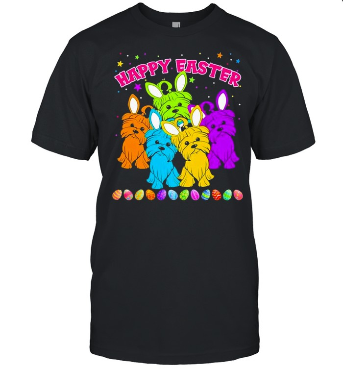 Yorkshire Terriers happy easter Bunny shirt