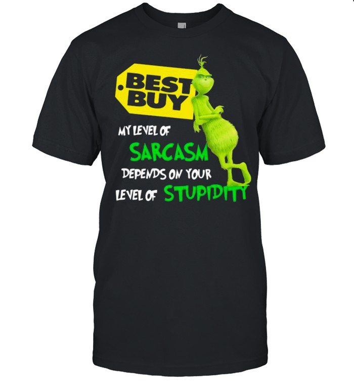 Best Buy My Level Of Sarcasm Depends On Your Level Of Stupidity Grinch  Classic Men's T-shirt
