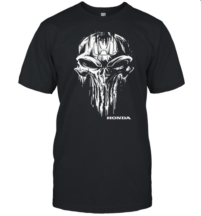 Punisher Skull With Honda Car Logo Symbol Shirt