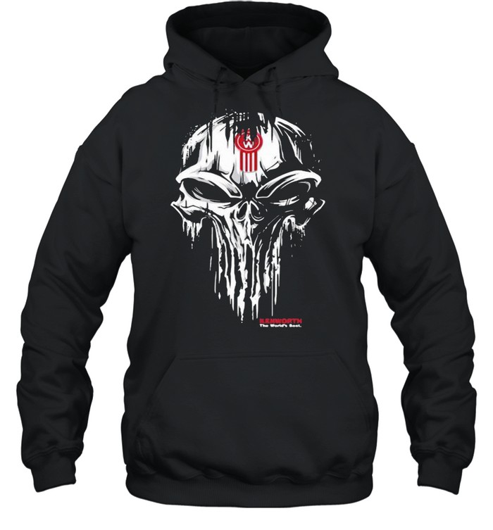 Punisher Skull With Kenworth Car Logo Unisex Hoodie