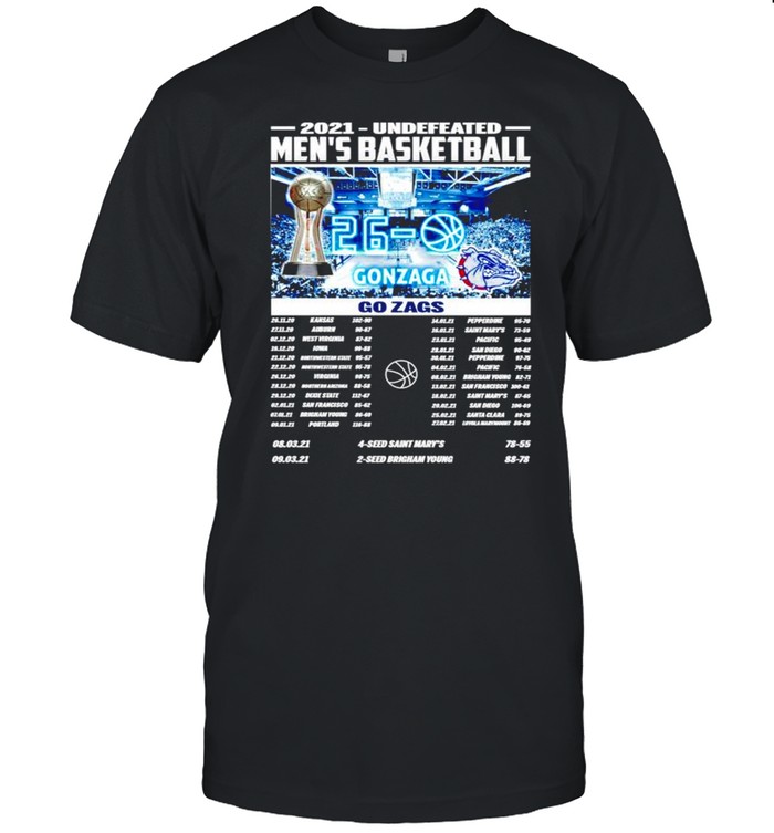 2021 undefeated men’s basketball Gonzaga Bulldogs shirt