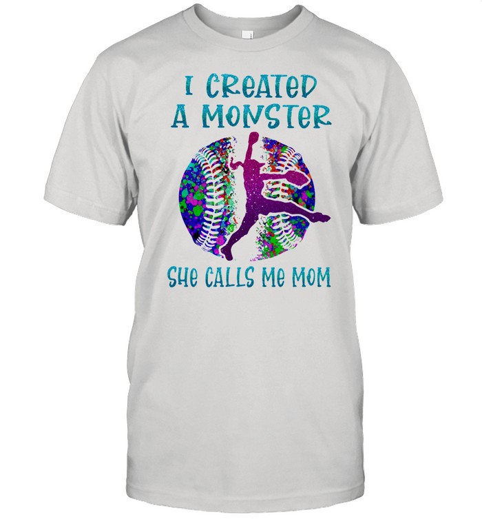 I created a monster she calls me mom baseball shirt Classic Men's T-shirt