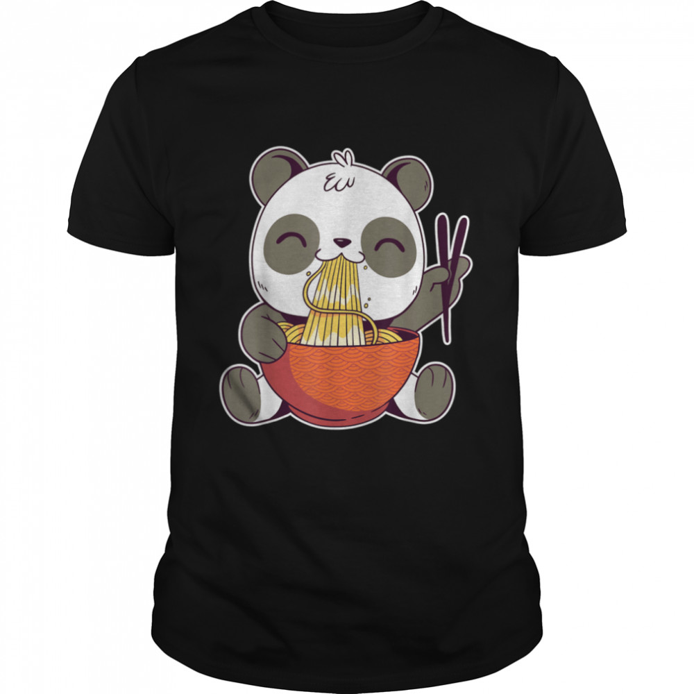 Kawaii Panda Eating Ramen Noodles shirt Classic Men's T-shirt