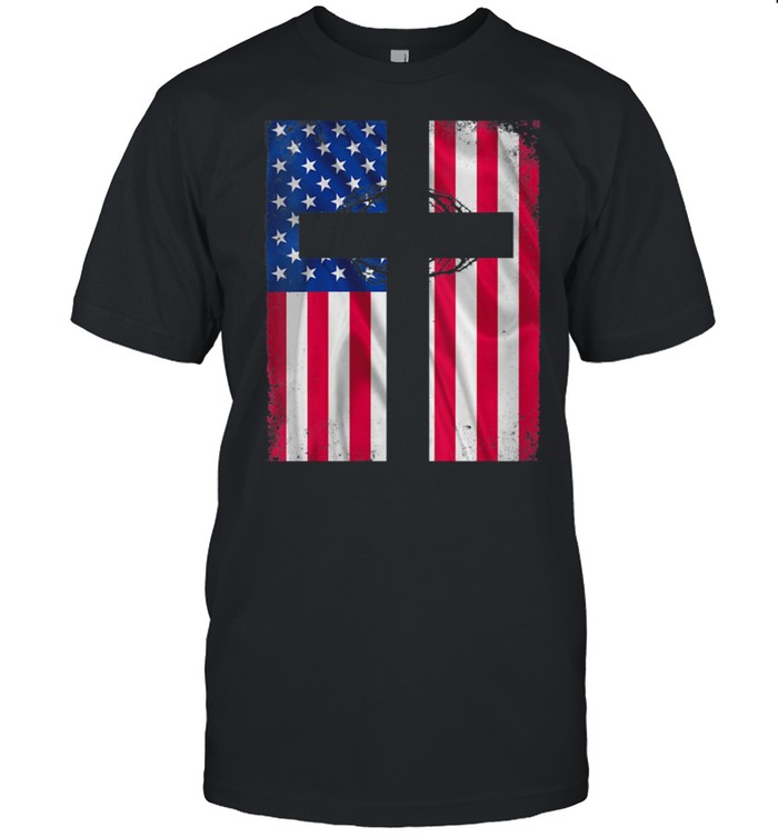 Womens Christian Patriotic American Flag New Christianity shirt