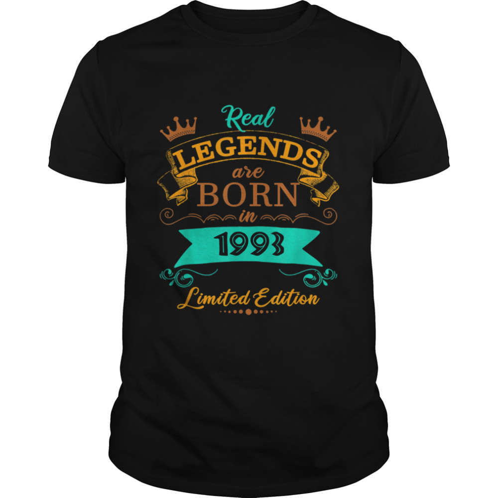 28 Jahre Jahrgang 1993 Legends Are Born 36 Geburtstag shirt