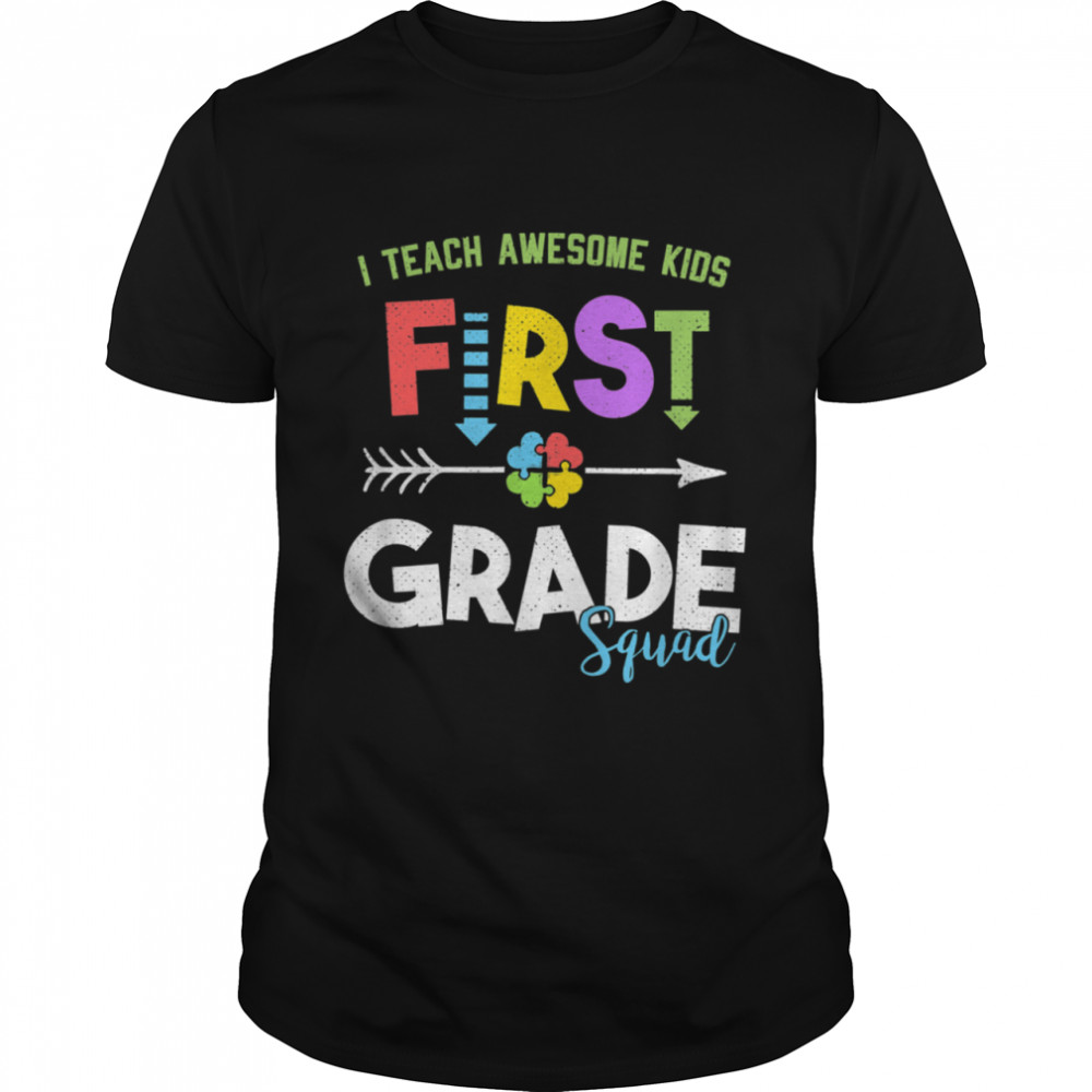 I Teach Awesome Shirt Autism Special Education Teacher shirt