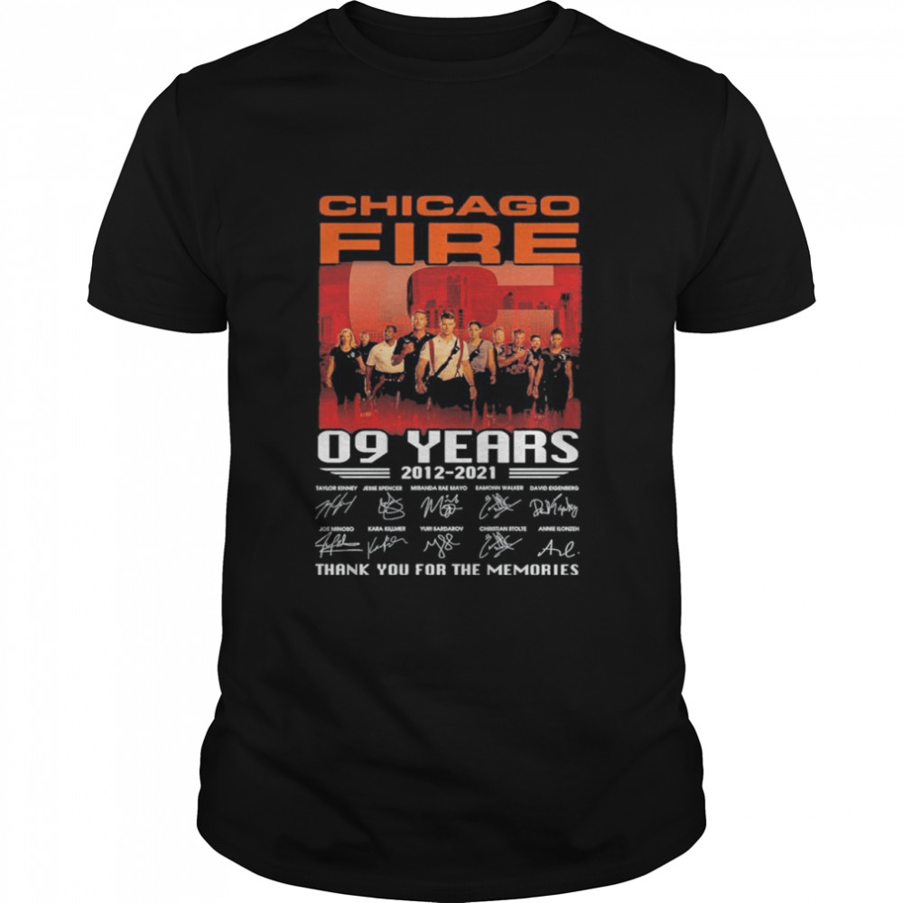 Chicago Fire 09 Years 2012 2021 Signatures Thank You For The Memories Shirt