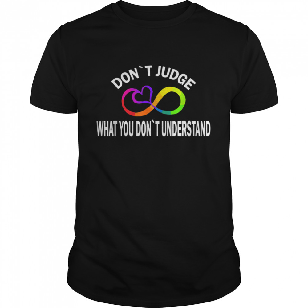 Rainbow Infinity Symbol Autism Awareness Teacher  Classic Men's T-shirt