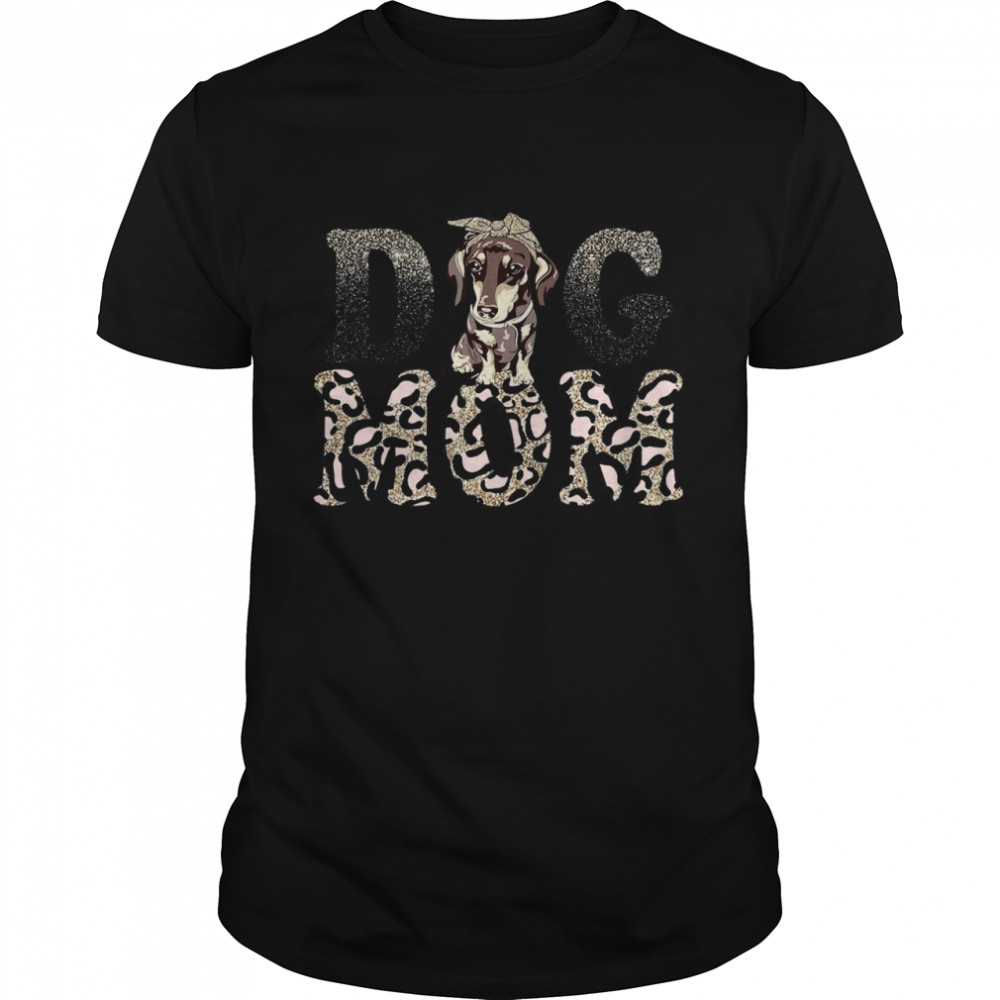 Dachshund Leopard Dog Mom shirt