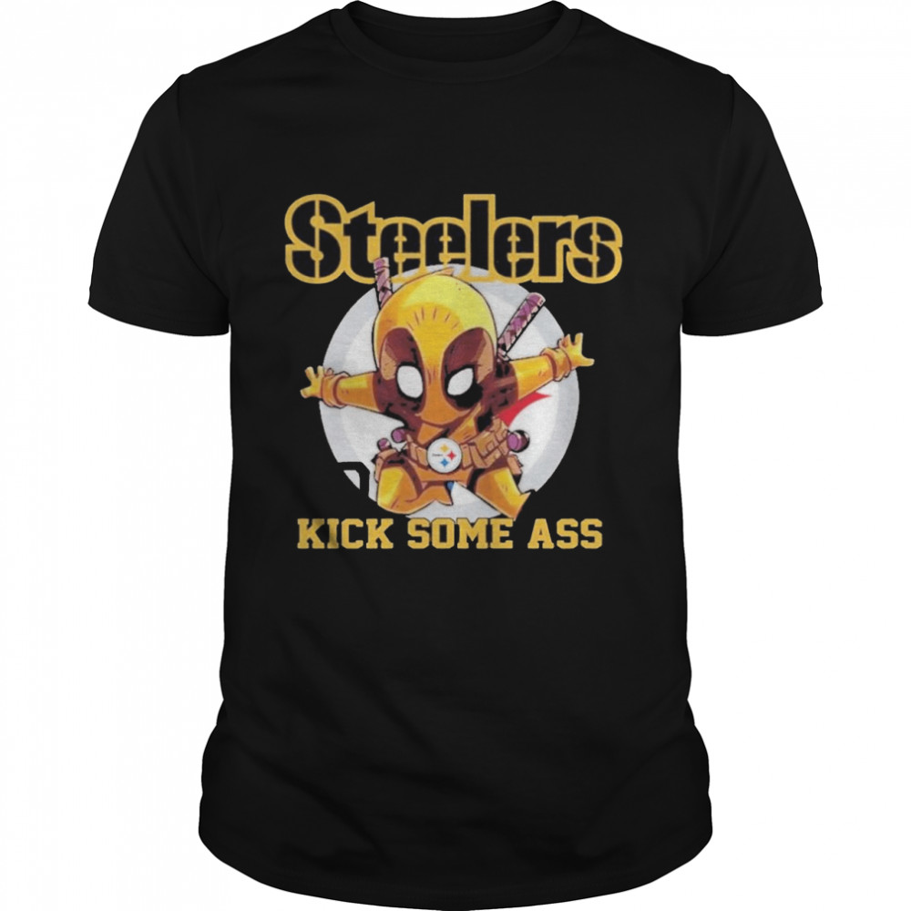 Deadpool chibi Steelers Kick some ass shirt