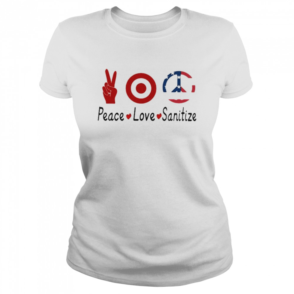Peace Love Sanitize Target  Classic Women's T-shirt