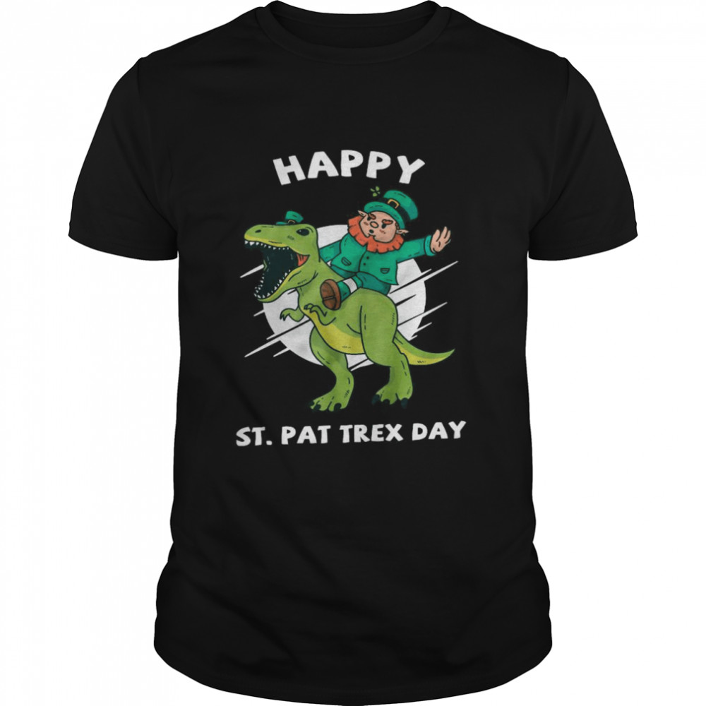 Leprechaun Ride Dinosaur Happy St Pat Trex Day shirt