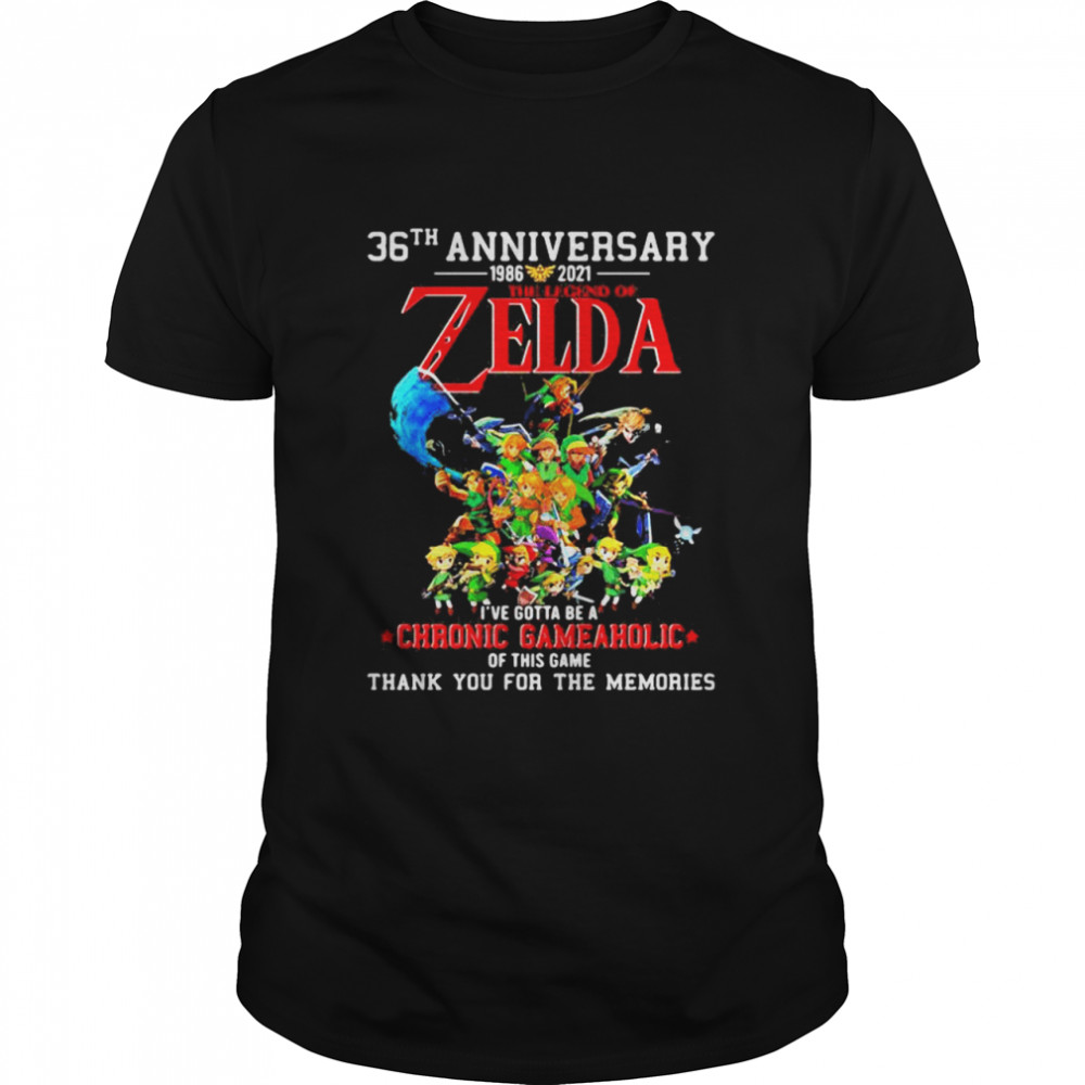 36th Anniversary 1986 2021 Zelda Gotta Be A Chronic Gameholic Of This Game Thank You For The Memories  Classic Men's T-shirt