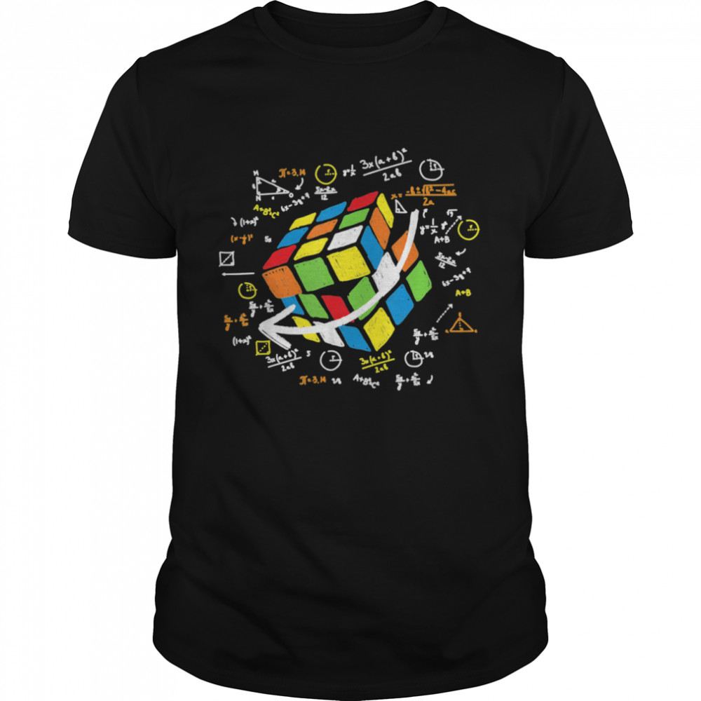Cool Math Rubik Rubix Rubics Player Cube Maths  Classic Men's T-shirt