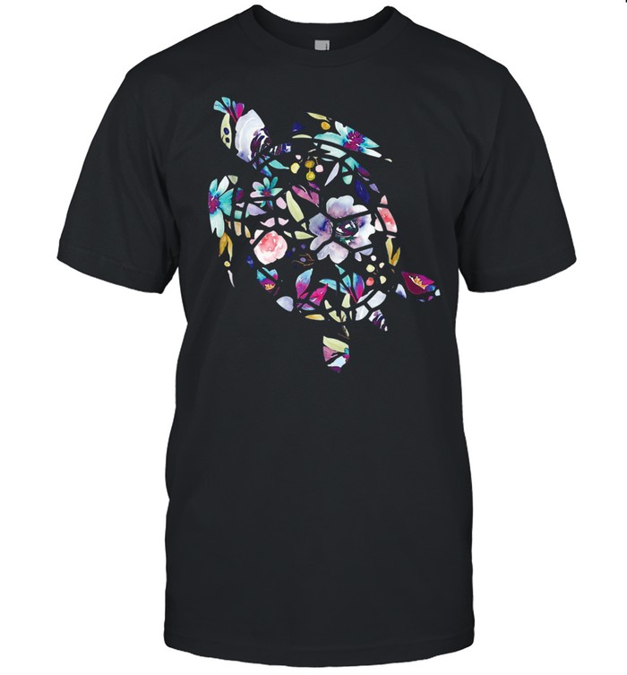 Cool Sea Flower Turtle shirt Classic Men's T-shirt