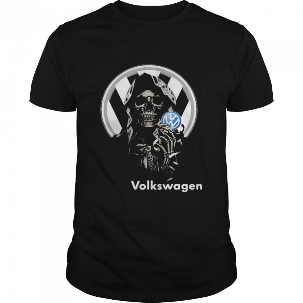 Skull Holding Volkswagen Logo  Classic Men's T-shirt