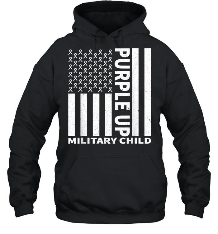Purple up for Military Child, Military Month shirt Unisex Hoodie
