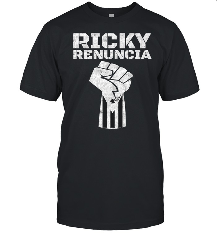 Ricky Renuncia Bandera Negra Puerto Rico shirt Classic Men's T-shirt