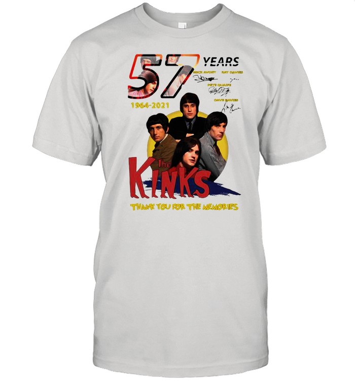 57 Years 1964 2021 The Kinks Thank You For The Memories Signature  Classic Men's T-shirt