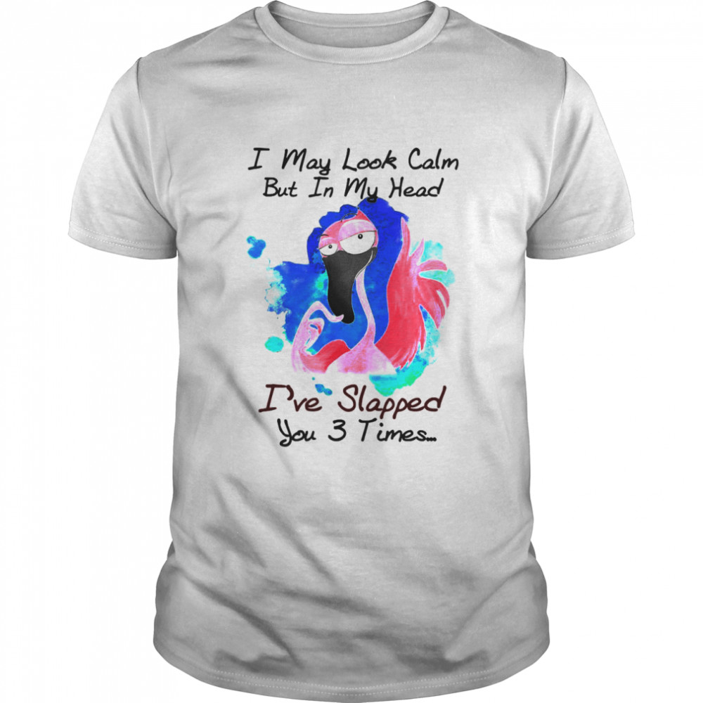 Flamingo I May Look Calm But In My Head I’ve Slapped You 3 Times T-shirt