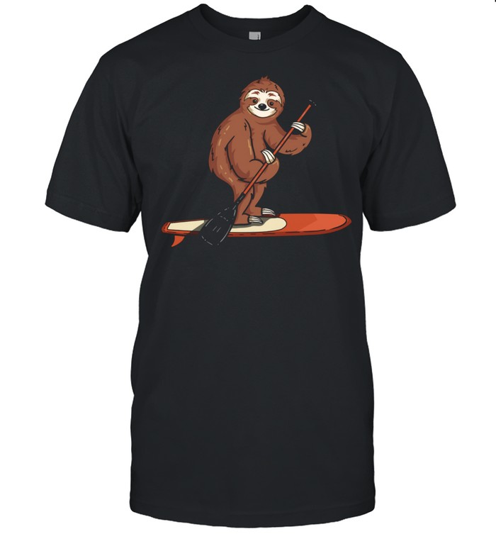 Funny Paddleboarding Sloth Paddle Board Stand Up Paddleboard shirt Classic Men's T-shirt