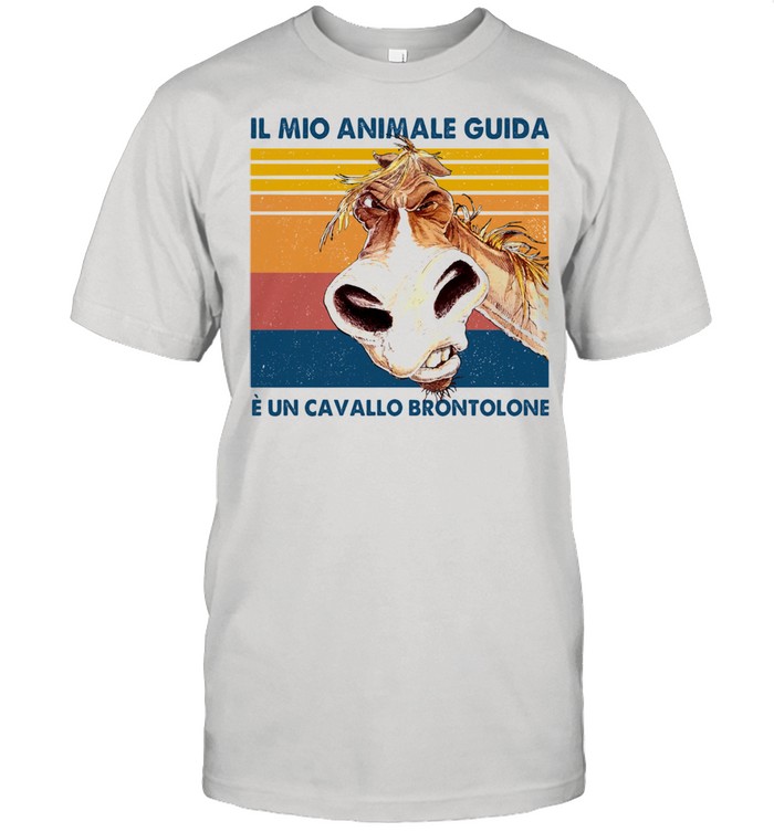 Il Mio Animale Guida E Un Cavallo Brontolone Vintage  Classic Men's T-shirt