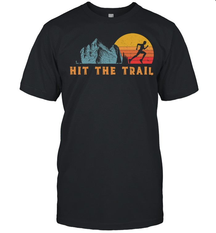Hit the Trail Runner Retro Style Vintage Running Langarmshirt shirt