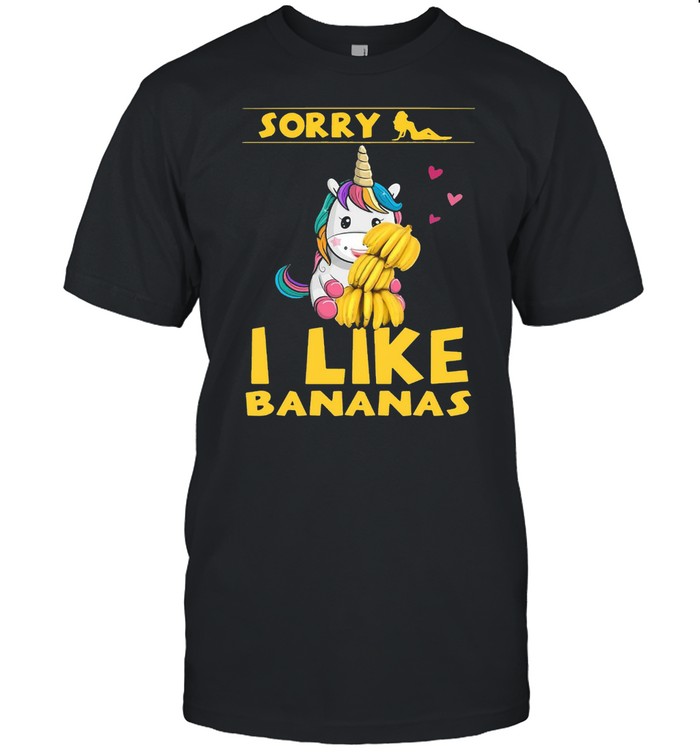 Unicorn Sorry I Like Banana T-shirt Classic Men's T-shirt