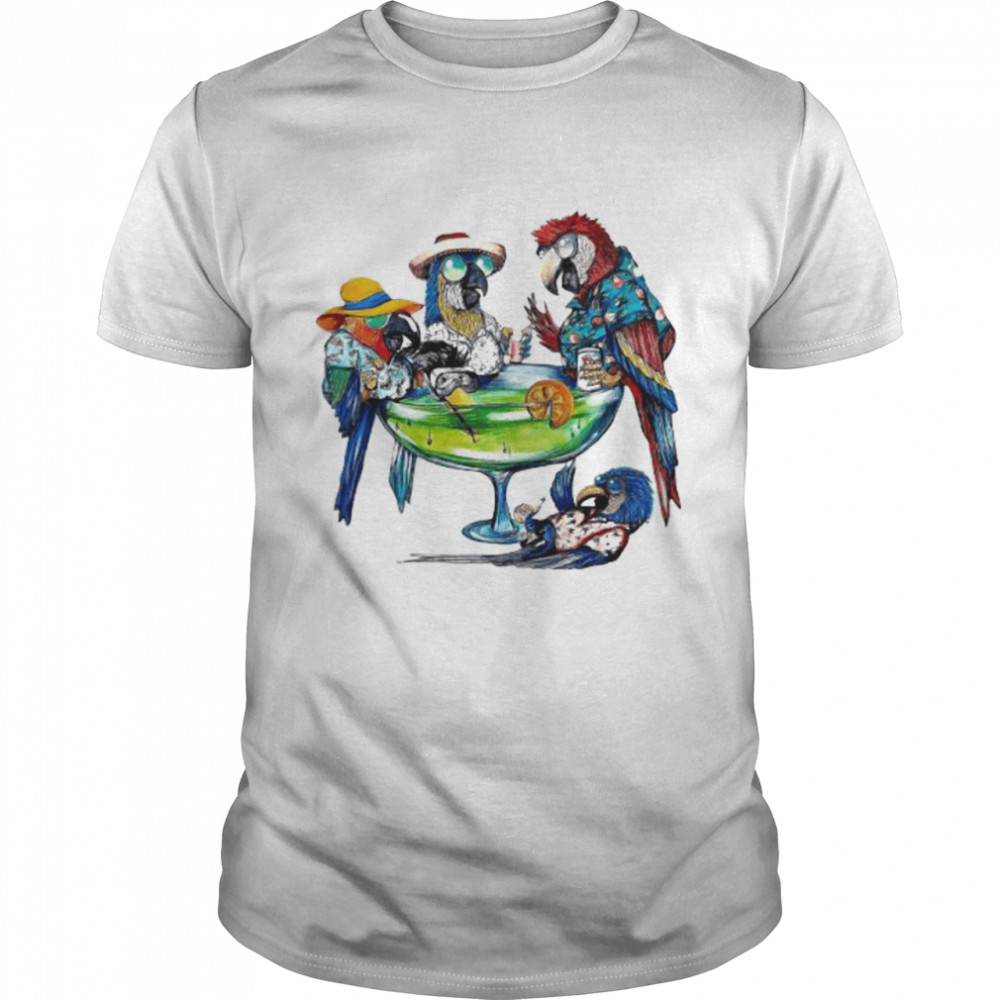 Parrot Art Cooktail Shirt