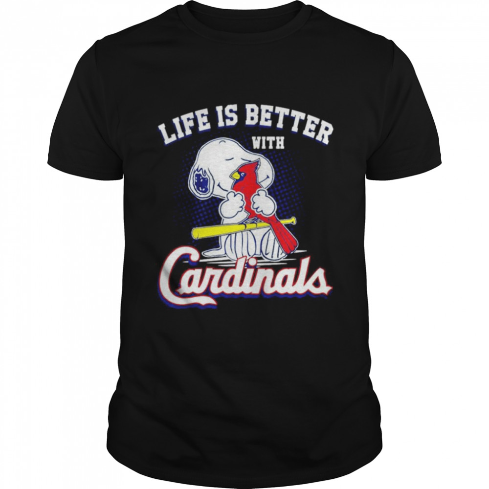 Snoopy life is better with St. Louis Cardinals shirt