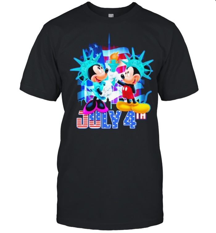 July 4th Independence Minnie And Mickey Mouse Disney  Classic Men's T-shirt