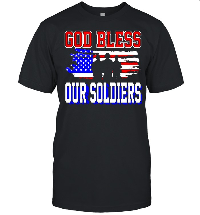 God bless our soldiers American flag shirt Classic Men's T-shirt