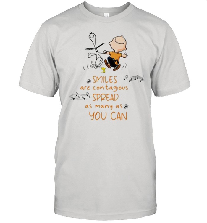 Smiles Are Contagious Spread As Many As You Can Snoopy And Charlie Shirt