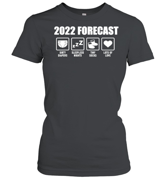 2022 Forecast Baby Pregnancy announcement Lots Of Love  Classic Women's T-shirt