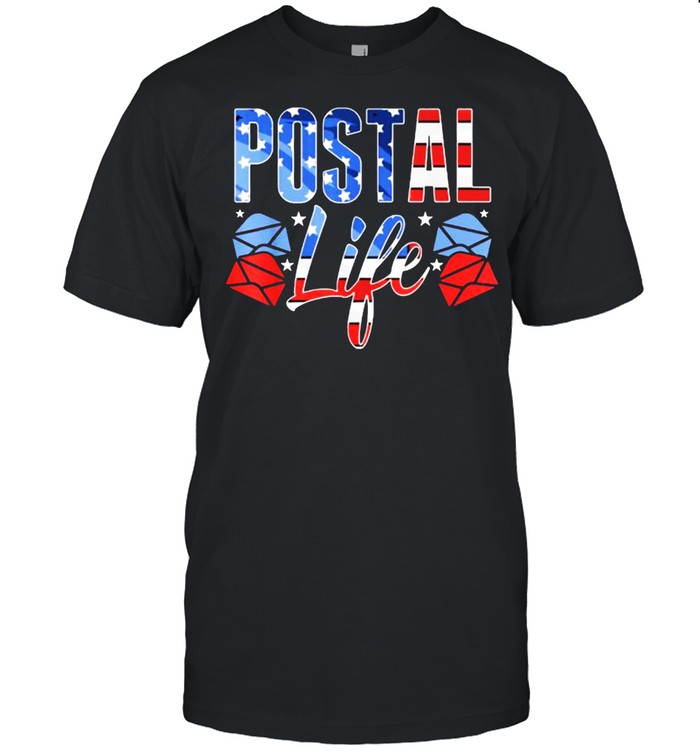 Postallife Mail Carrier Postal Worker Patriotic Postal life  Classic Men's T-shirt