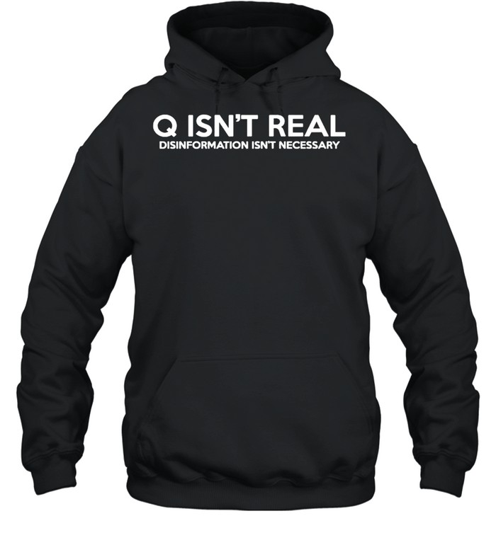 Q isnt real disinformation isnt necessary shirt Unisex Hoodie