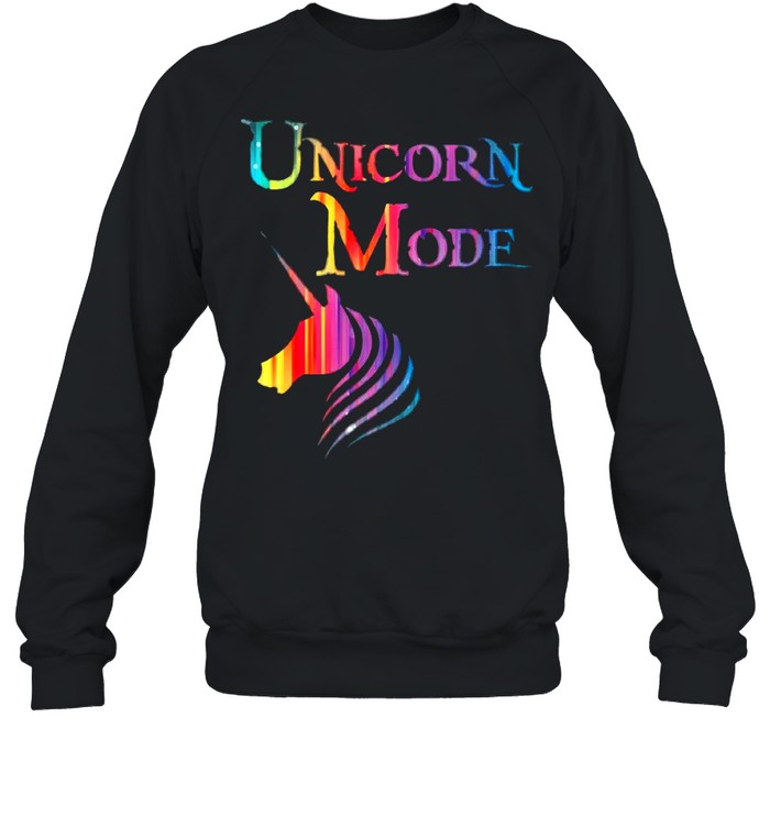 Unicorn mide fitness color shirt Unisex Sweatshirt