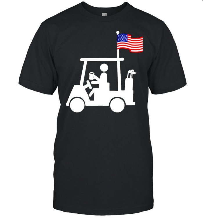 Golf Cart American flag shirt Classic Men's T-shirt