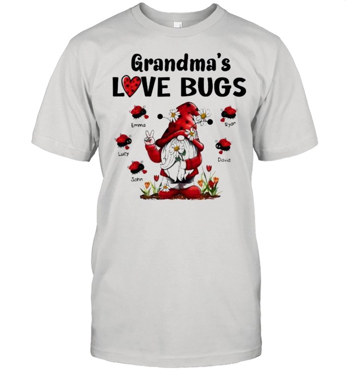 Grandma’s Love Bugs Gnome Flowers Shirt