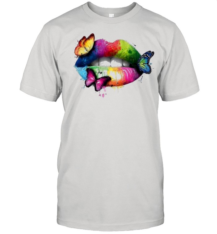 Butterfly Lips Women Tees Fashion 3D Print shirt Classic Men's T-shirt
